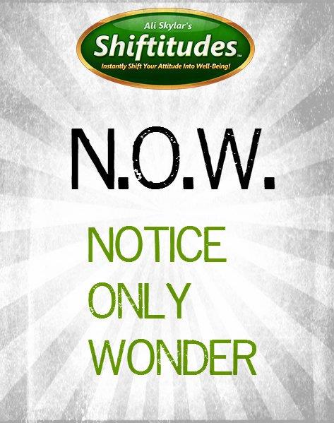 Shiftitude - NOW Here is a positive self affirmation for a staying positive always!
